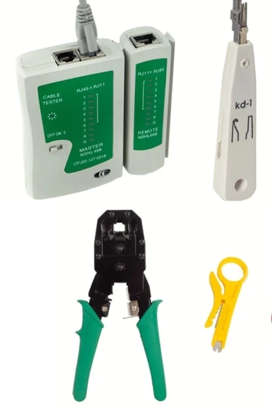 Krone Kep Pense Rj45 Rj11 Jak Sıkma Pensesi Kablo Test Cihazı Kablo Soyucusu ürün görseli 1