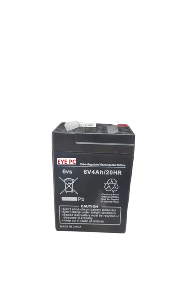 6 Volt 4 Amper Pilsan Uyum Oyuncak Araba Jeep Akülü Araba Aküsü Pili Batarya ürün görseli 1