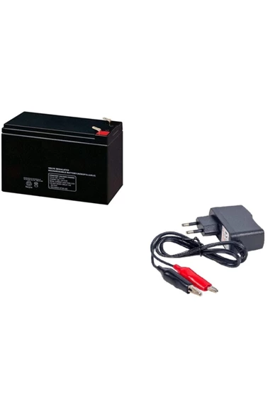 6 Volt 12 Amper Akü Pilsan Ve Diğer Akülü Arabalara Uyumlu Akü Şarj Adaptörü Ile Beraber Set ürün görseli 1