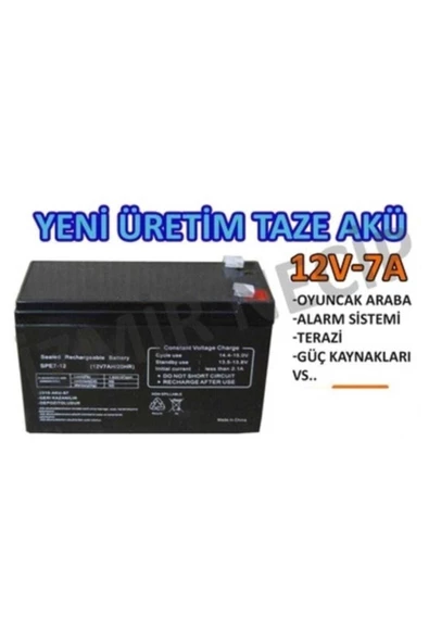 Oyuncak Araba Aküsü Pilsan Uyumlu 12 V 7 A 12 Volt 7 Amper ürün görseli 1