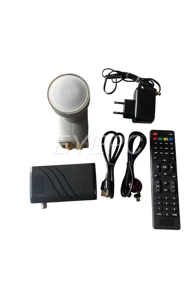 4'lü Dört Çıkışlı Bağimsiz Lnb Lenebe Elinbi+ Hd Hdmi Uydu Hazır Yüklü Kanallar Otomatik Güncellemel ürün görseli 1