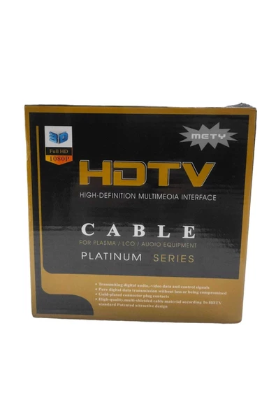 10 Metre Mt Hdmı Kablo Yassı Ezilme Minimum Kutulu Gold Kablo Tv Bilgisayar Arası Uydu Tv ürün görseli 1