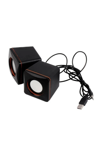 Kablolu Aux Usb Mini Multimedia Hoparlör 1+1 ürün görseli 1