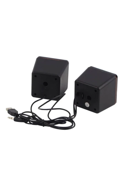 Kablolu Aux Usb Mini Multimedia Hoparlör 1+1 - Resim 2