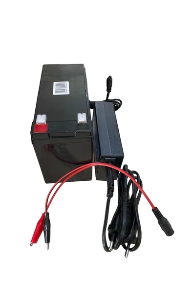 Atv Jeep Traktör Uyumlu 12 Volt 7 Amper Akü ve Şarj Aleti Adaptörü 12v ürün görseli 1