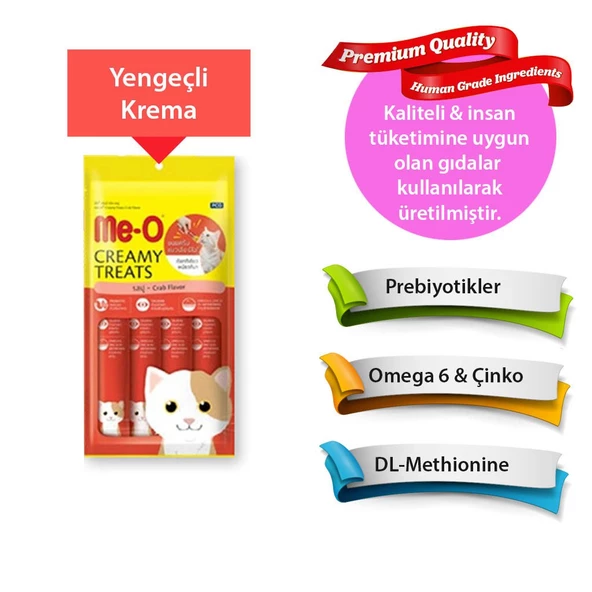 Me-O CreamyTreats Yengeçli Jel Mama 15gr x 4 ürün görseli 1