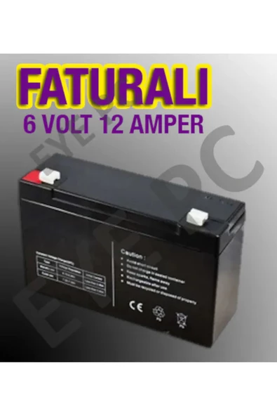 6v 12ah Kuru Tip Akü 6 VOLT 12 AMPER - Resim 3