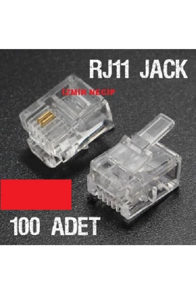 2 Pinli Rj11 Jak Rj-11 Telefon Internet Hat Jack Konnektör 100 Adet ürün görseli 1