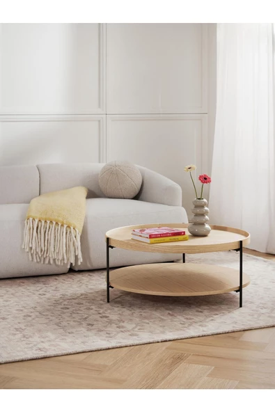 Eriza Renee, Yuvarlak Modern Orta Sehpa, Natural ürün görseli 1