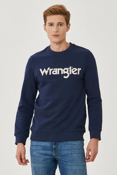 Wrangler Regular Fit Normal Kesim %100 Pamuk Sıfır Yaka Sweatshirt ürün görseli 1
