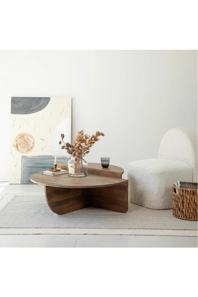 Eriza Cool, Yeni Nesil Modern 2 Parça Orta Sehpa, Ceviz ürün görseli 1