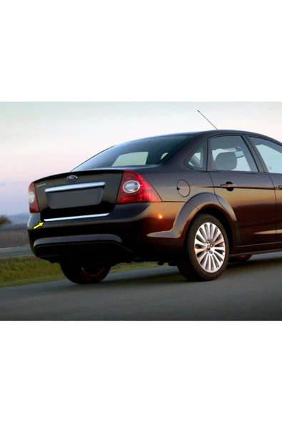KromGaraj Ford Focus 2 Sedan Formlu Krom Bagaj Alt Çıta 2005-2011 Paslanmaz ürün görseli 1