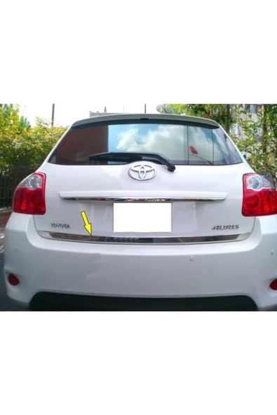 KromGaraj Toyota Auris Formlu Krom Bagaj Alt Çıtası 2007-2012 Paslanmaz Çel ürün görseli 1