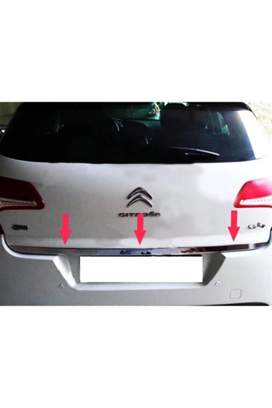 KromGaraj Citroen C4 Formlu Krom Bagaj Alt Çıta 2010 Ve Üzeri ürün görseli 1