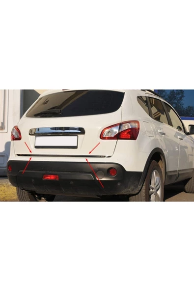 KromGaraj Nissan Qashqai Formlu Krom Bagaj Alt Çıta 2010-2013 Paslanmaz Çel ürün görseli 1
