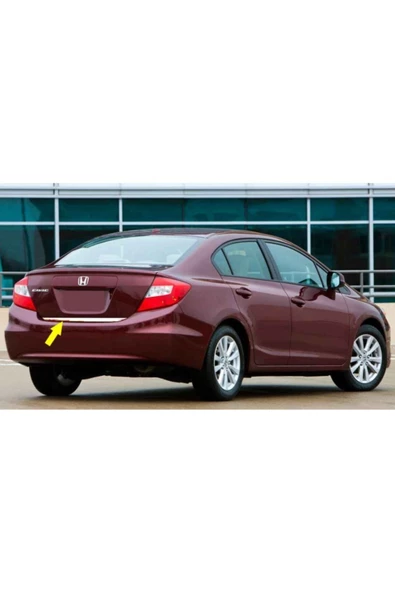 KromGaraj Honda Civic Formlu Krom Bagaj Alt Çıta 2012-2016 Arası Paslanmaz ürün görseli 1