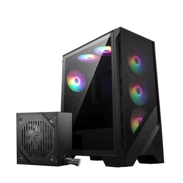 MSI MAG FORGE 120A B65 6x120mm Rainbow Fanlı 650W Bronze PSU Temperli Camlı ATX Bilgisayar Kasası ürün görseli 1
