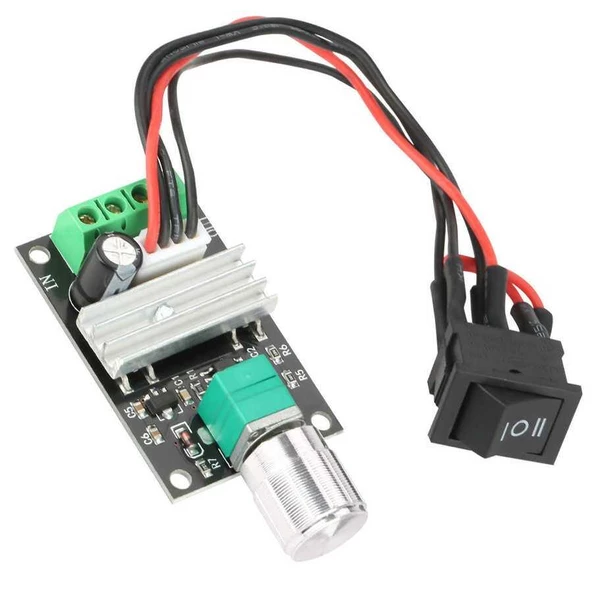 DC 6-24V 3A 80W Çift Yönlü PWM Motor Sürücü Hız Kontrol Devresi ürün görseli 1
