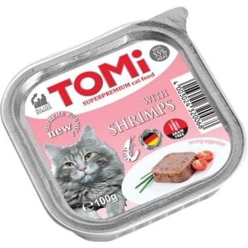 Tomi Kedi Karidesli Alüminyum Yaş Mama 100gr (pate) ürün görseli 1