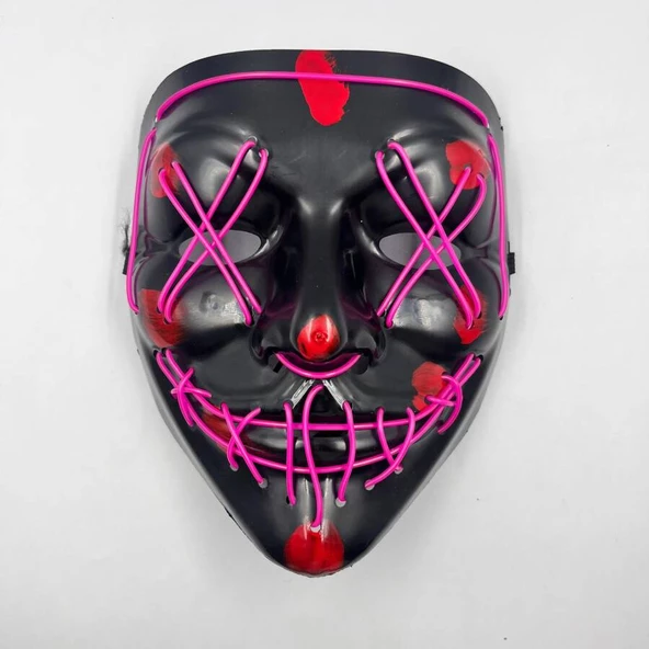 Halloween Maske Neon Mor Işıklı - Resim 2