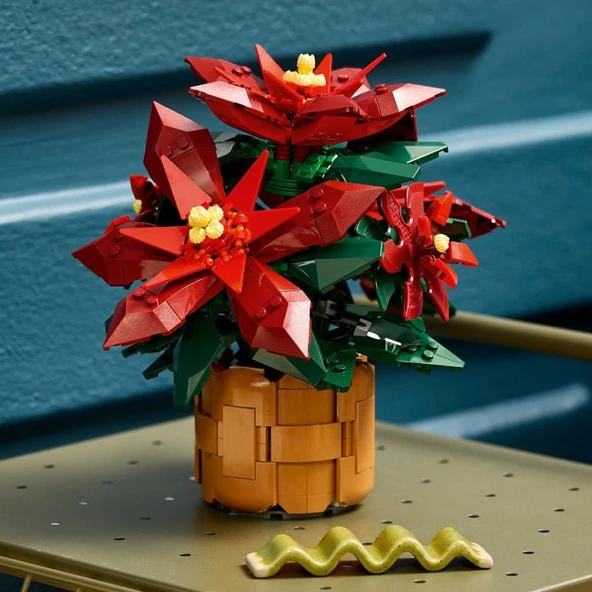 LEGO Botanicals 10370 Ponsetya (608 Parça) - Resim 6