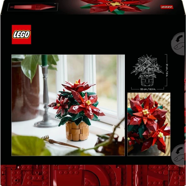LEGO Botanicals 10370 Ponsetya (608 Parça) - Resim 4