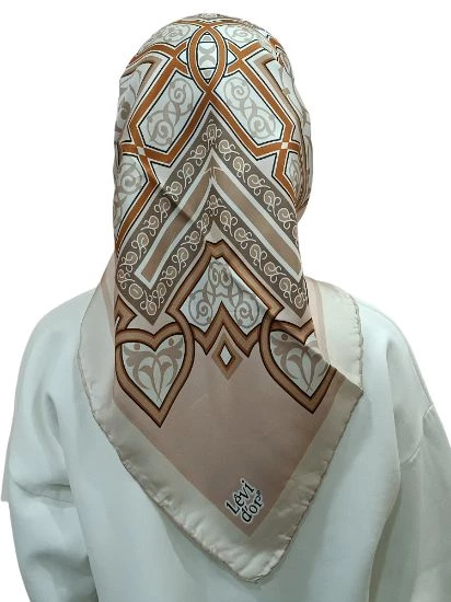 LEVİDOR İ-3828 TWİLL İPEK EŞARP - Resim 6