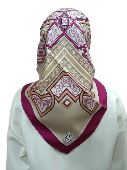 LEVİDOR İ-3828 TWİLL İPEK EŞARP - Resim 9