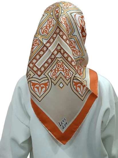 LEVİDOR İ-3828 TWİLL İPEK EŞARP - Resim 12