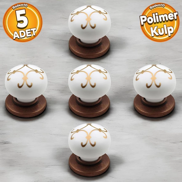 Eymen Polimer Düğme Kulp Yıldız Antik Bakır Mobilya Mutfak Çekmece Dolap Kulpu Kulbu Kulpları 5 ADET ürün görseli 1