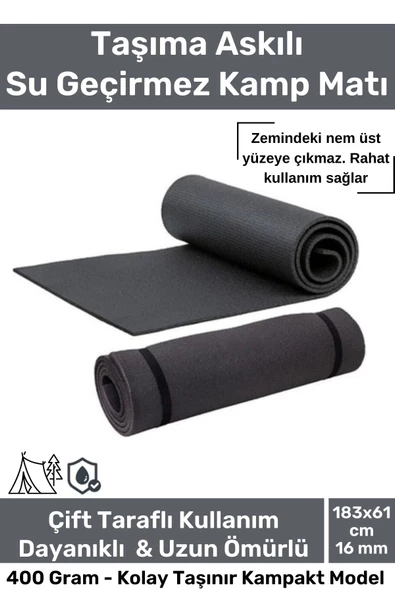 Taşıma Askılı Su Geçirmez Konforlu Kalın Rahat Çift Taraflı Çadır Uyku Yer Minderi 16mm Kamp Matı ürün görseli 1