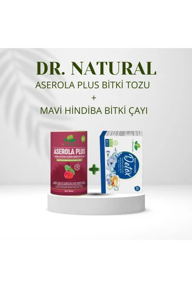 Aserola Ekstresi Tozu 200 Gr ve Mavi Hindiba Detox Çayı 30 Şase (2li Set) ürün görseli 1