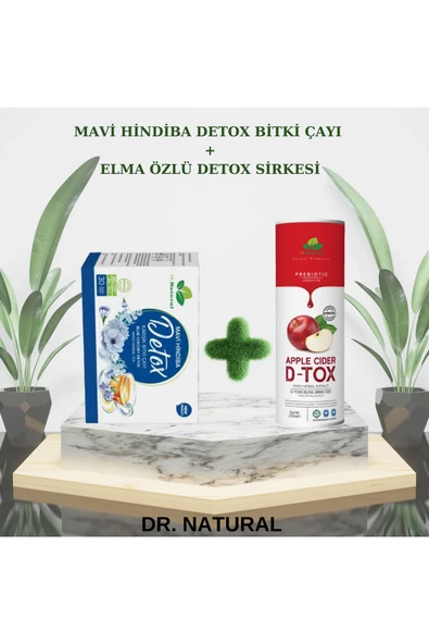 Mavi Hindiba Detox Karışık Bitki Çayı ve Elma Özlü Detox Sirkesi 250 ml ürün görseli 1