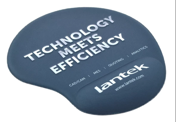 Oval Siyah Bilek Destekli Kaymaz Taban Bilgisayar Notebook Mouse Pad ürün görseli 1