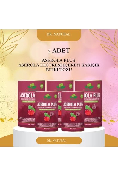 5 Adet Aserola Plus Acerola Ekstresi Içeren Karışık Bitki Tozu 150 Gr. ürün görseli 1