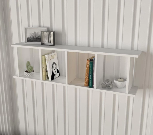 Dekorister Snow Duvar Rafı Beyaz - Resim 3