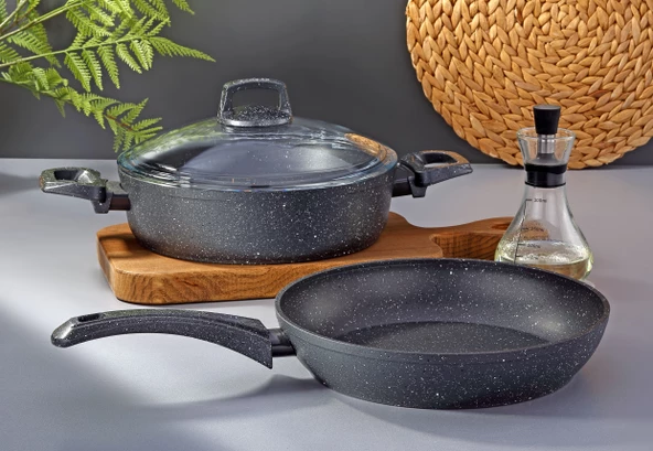 Bonera Vogue 3 Parça Karnıyarık Tencere Tava Seti̇ ürün görseli 1