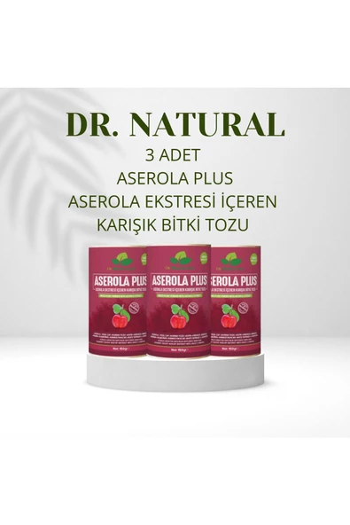 3 Adet Aserola Plus Acerola Ekstresi Içeren Karışık Bitki Tozu 150 Gr. ürün görseli 1