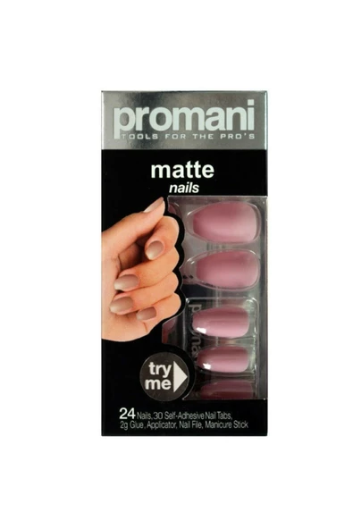 Promani Matte Takma Tırnak Kiti Şeker Pembesi Kod: Pr-5019 800307050193 ürün görseli 1