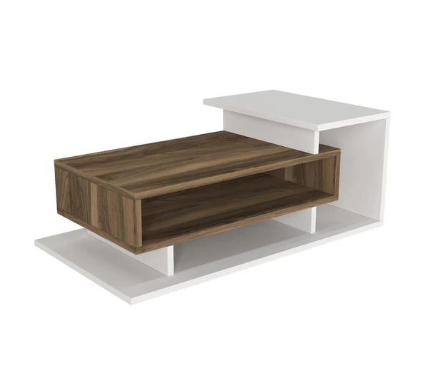Dekorister Spring Orta Sehpa Beyaz-Ceviz - Resim 4