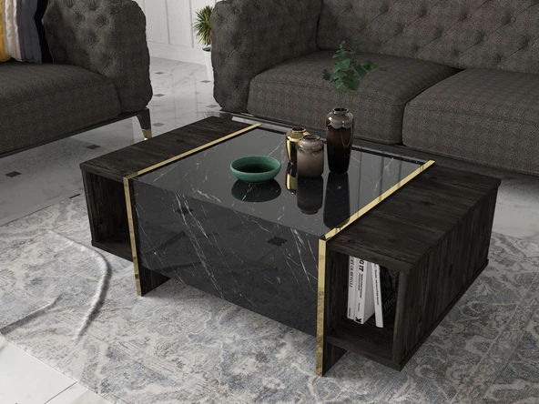 Dekorister Exclusive Veyron Orta Sehpa Rebab-Mermer ürün görseli 1