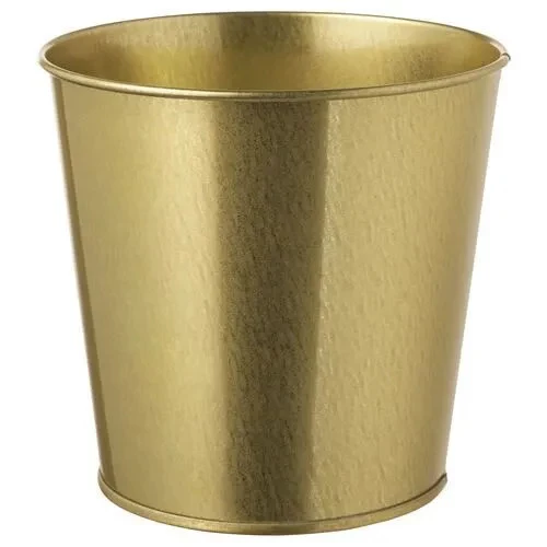 IKEA DAIDAI DEKORATİF ÇELİK SAKSI PİRİNÇ RENGİ 12 CM ürün görseli 1