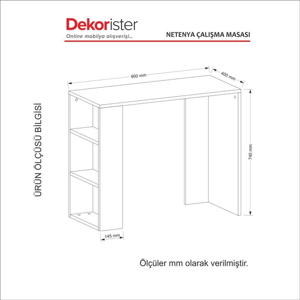 Dekorister Netenya Çalışma Masası - Resim 6