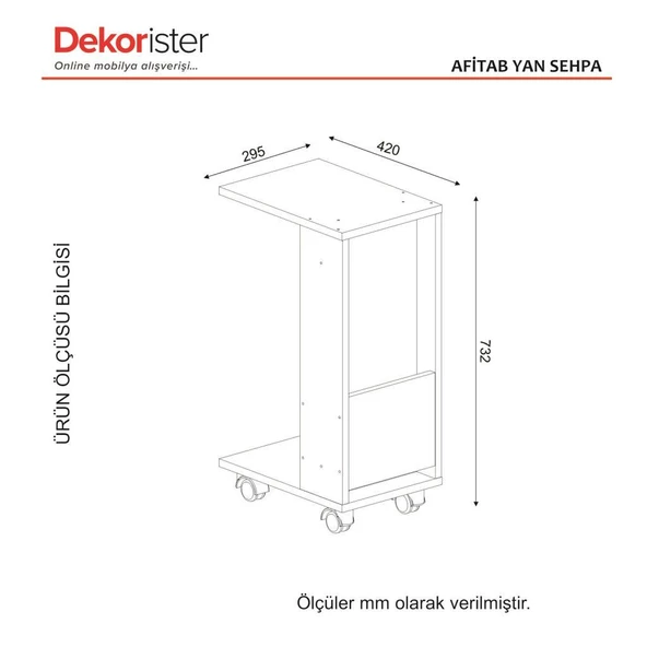Afitab Yan Sehpa Beyaz - Resim 4