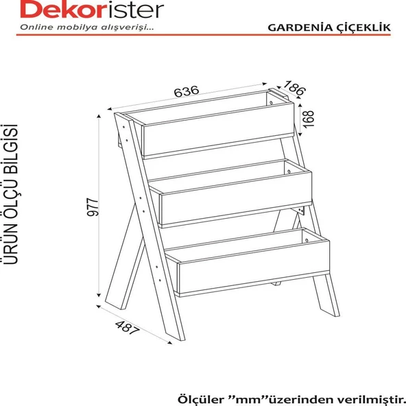 Gardenia Çiçeklik Beyaz - Resim 7
