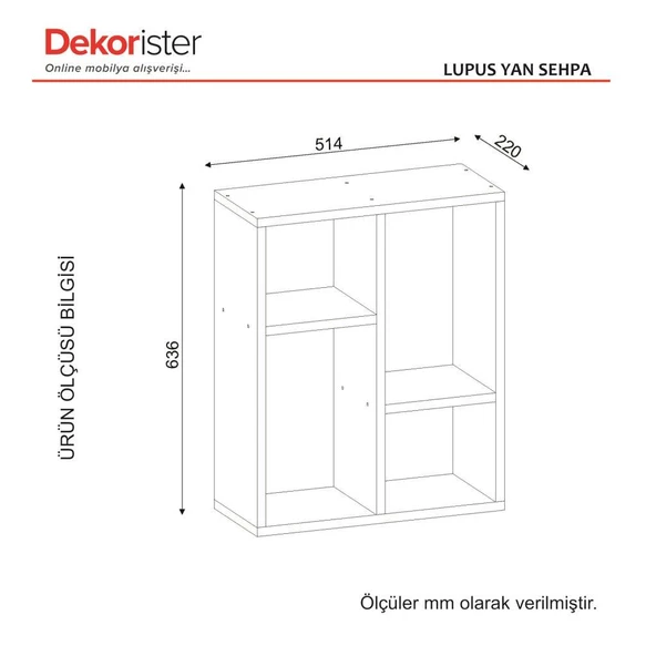 Lupus Yan Sehpa Beyaz - Resim 3