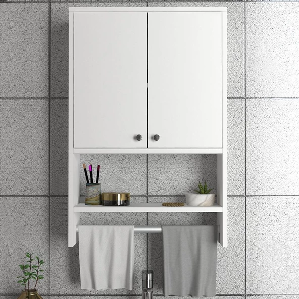 Dekorister Vira Banyo Dolabı Beyaz ürün görseli 1
