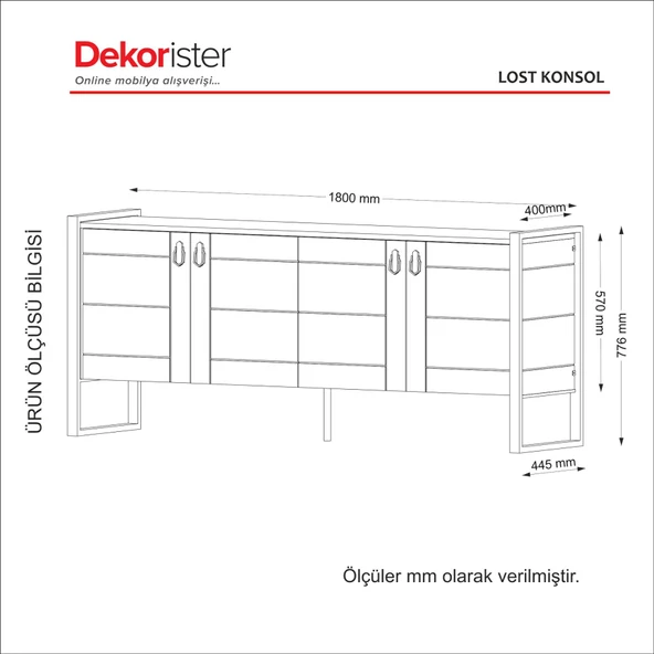 Dekorister Exclusive Lost Konsol Ceviz - Resim 8