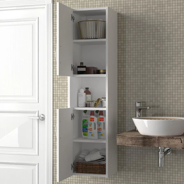 Dekorister 2 Kapaklı Asma Banyo Dolap - Resim 3