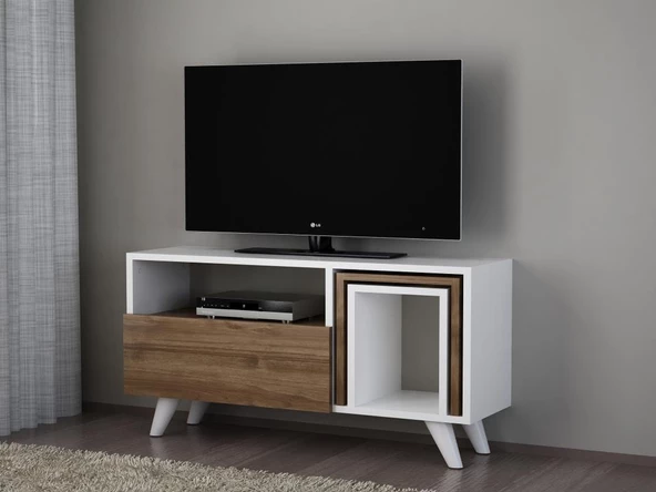 Dekorister Novella K2 Tv Ünitesi Beyaz-Ceviz ürün görseli 1